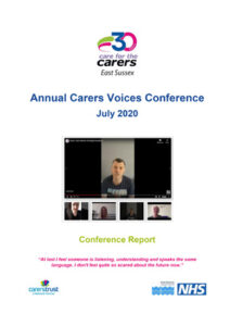 CFTC Annual Carers Voices Conference Cover July 2020
